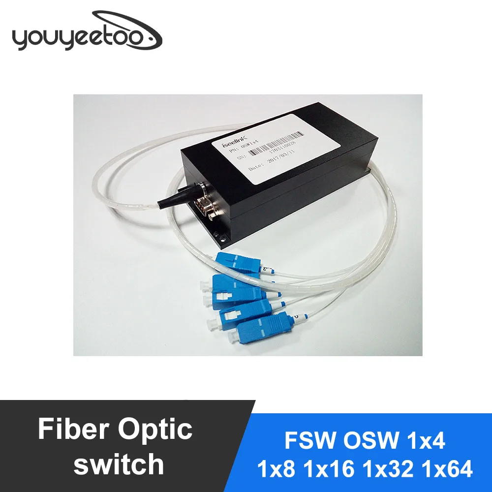 Fiber Optic switch  FSW OSW 1x4 1x8 1x16 1x32 1x64 high speed switch for fiber transmission system route