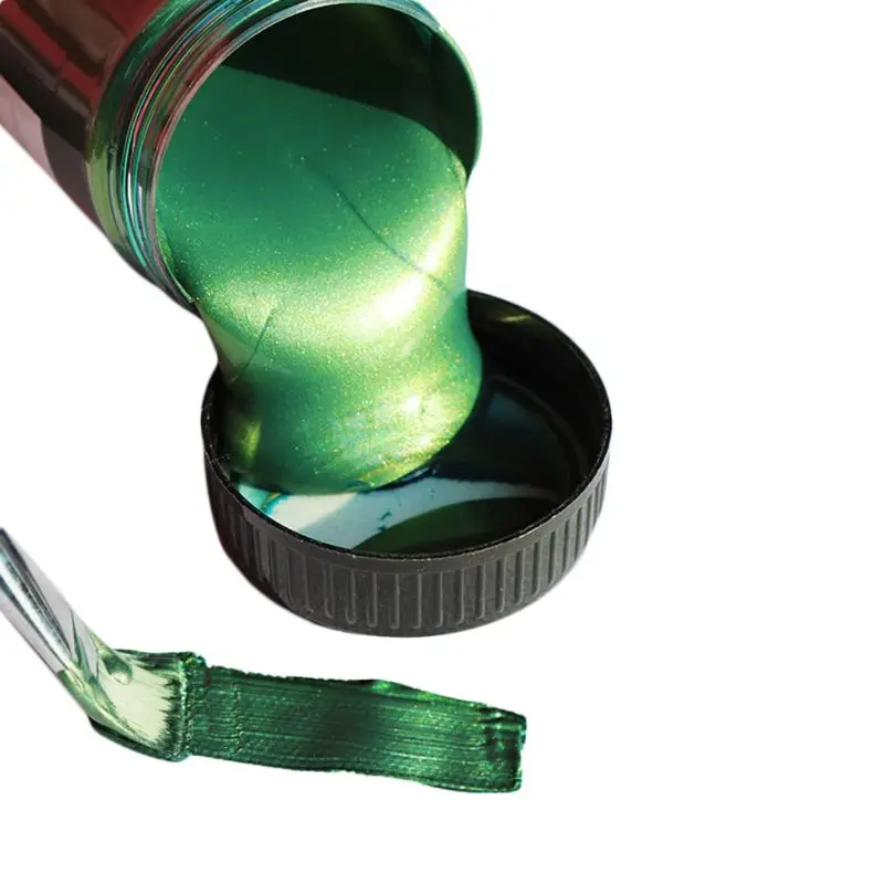 100 ml Wasserdichte Metallic Farbe Pigment Gold Acryl Farbe Gips Spielzeug Statuen Färbung DIY Textil Malerei Graffiti Farbstoff