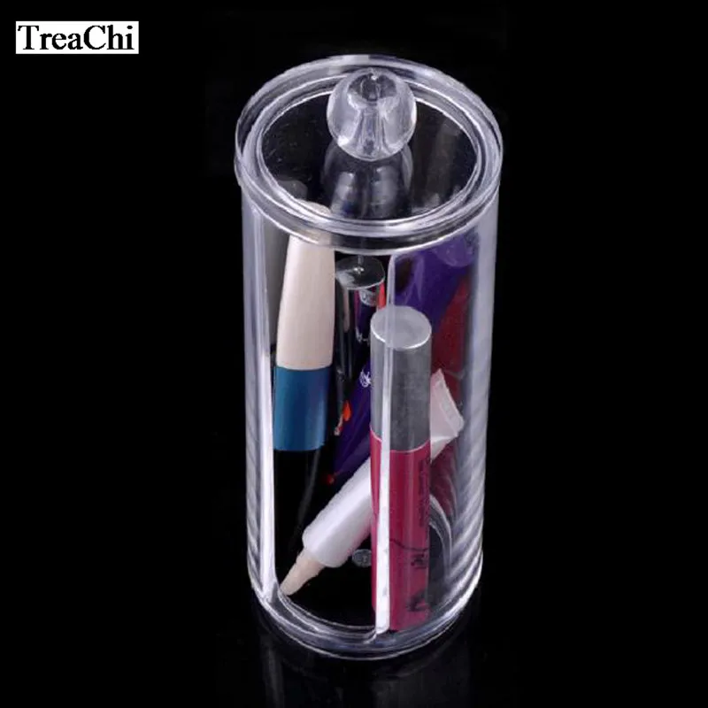 Straight Tube Type Cosmetic Storage Box with Cover Yuantong Dustproof Storage Box Transparent Plastic Storage Box Display Case