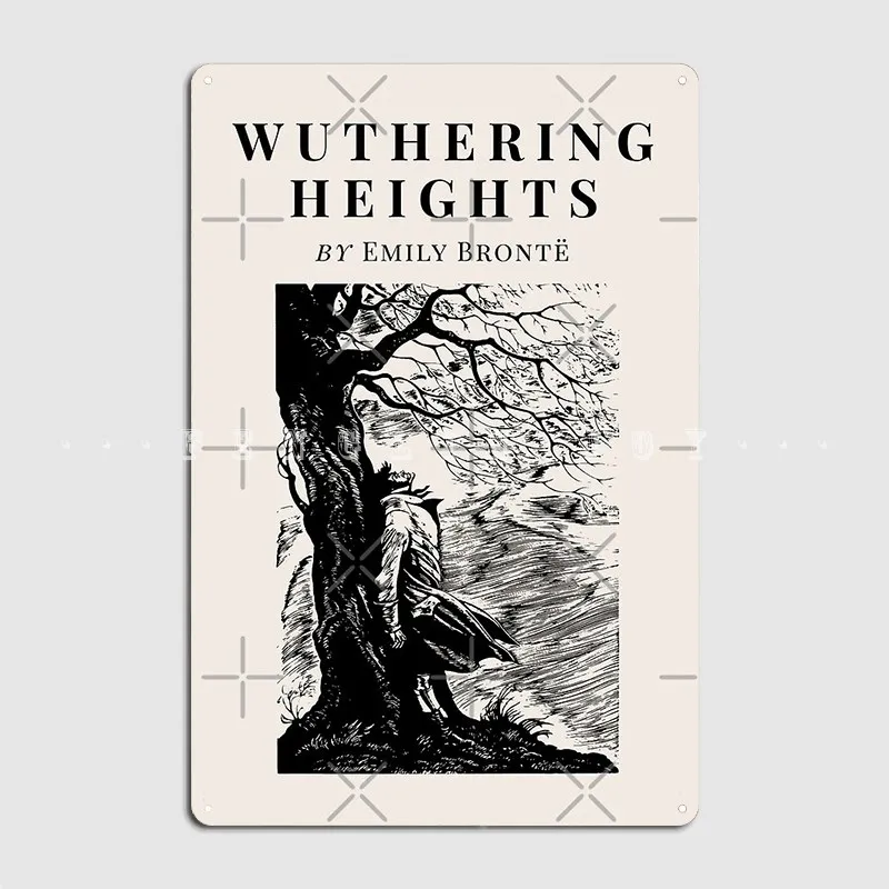 Wuthering Heights By Emily Bronte Book Cover Heatcliff Poster Metal Plaque Cinema Painting Décor Tin Sign Posters