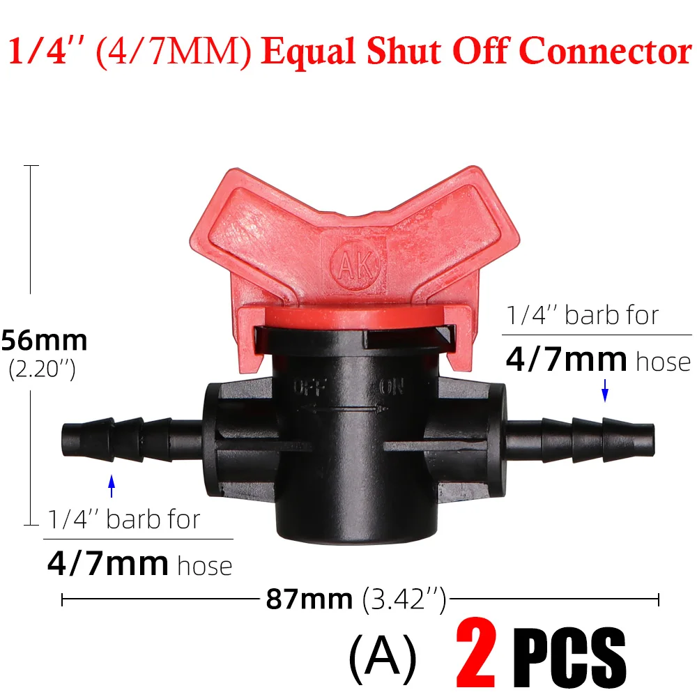 16mm 20mm 25mm 4/7mm 8/11mm zawór odcinający wąż ogrodowy Waterstop Barb złącze 1/4 \'\'1/2\'\' 3/4 \'\'armatura do nawadniania kropelkowego