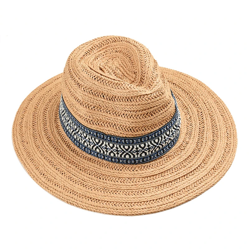 Summer 2020 large wide brim straw woven straw woven ring fringed beach hat sunscreen big jazz straw hat hat  beach hats women