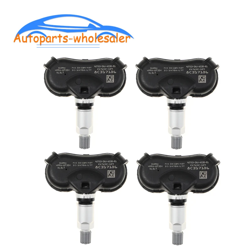 

4 pcs/lot New Car 42753-SHJ-A53 42753SHJA53 For Honda Acura TPMS Tire Pressure Monitor Sensor Auto Parts