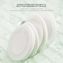 30pcs/bag disposable Eyelash glue holder Pallet Eyelash Extension glue pads lashes stickers stand on eyelash jade stone