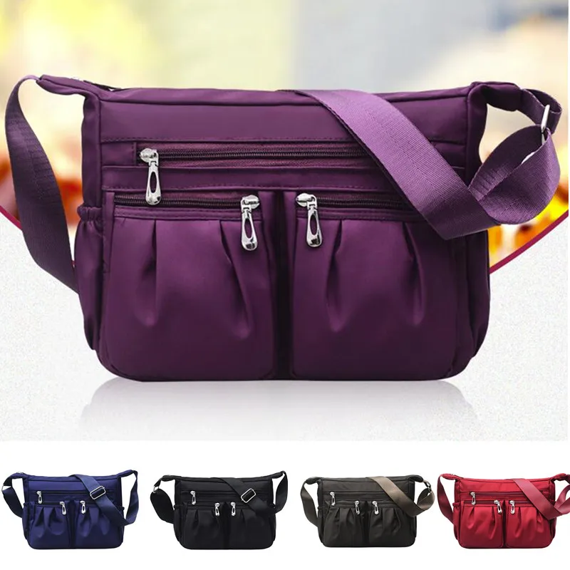 Fashion Women Shoulder Messenger Bag Waterproof Nylon Oxford Lightweight Package Large Capacity Casual Trave Bag Crossbody Bag