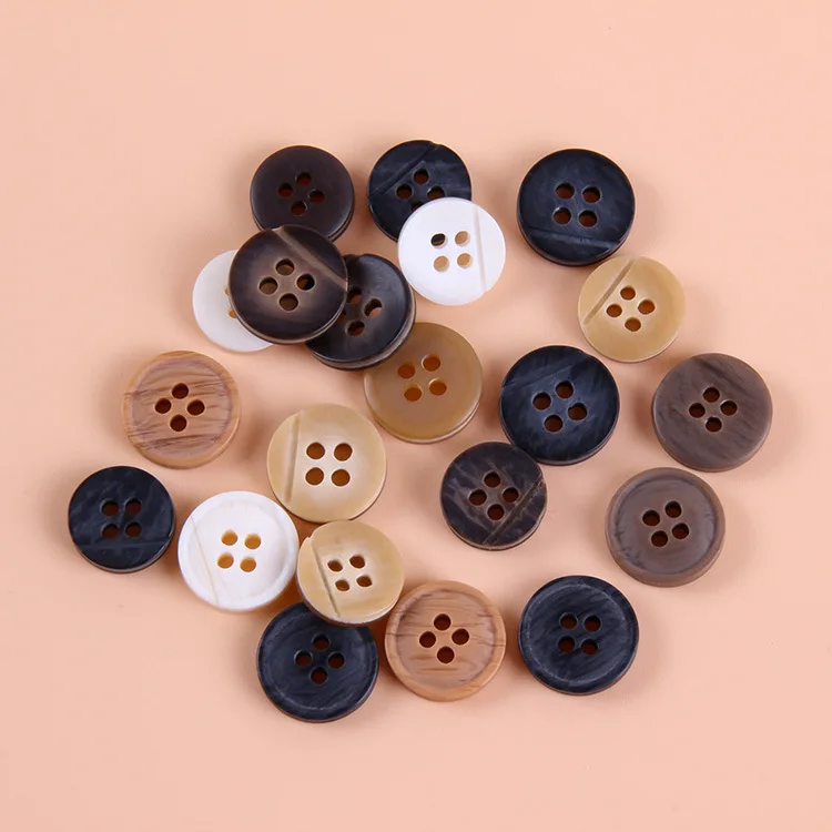 Resin Shirt Button for Men and Women, Sweater Button, DIY Clothing, Sewing Accessories, Black and White, Fashion, 20Pcs