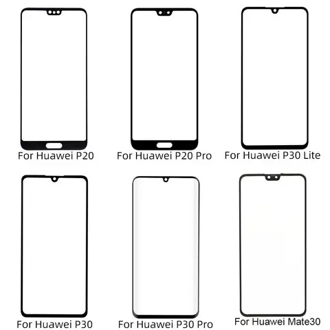 Voor Outer Glas Lens Touch Panel Cover Vervanging Voor Huawei P30 Pro P20 Lite Mate 20 Pro Mate 10 Mate 30 Front Screen Lens