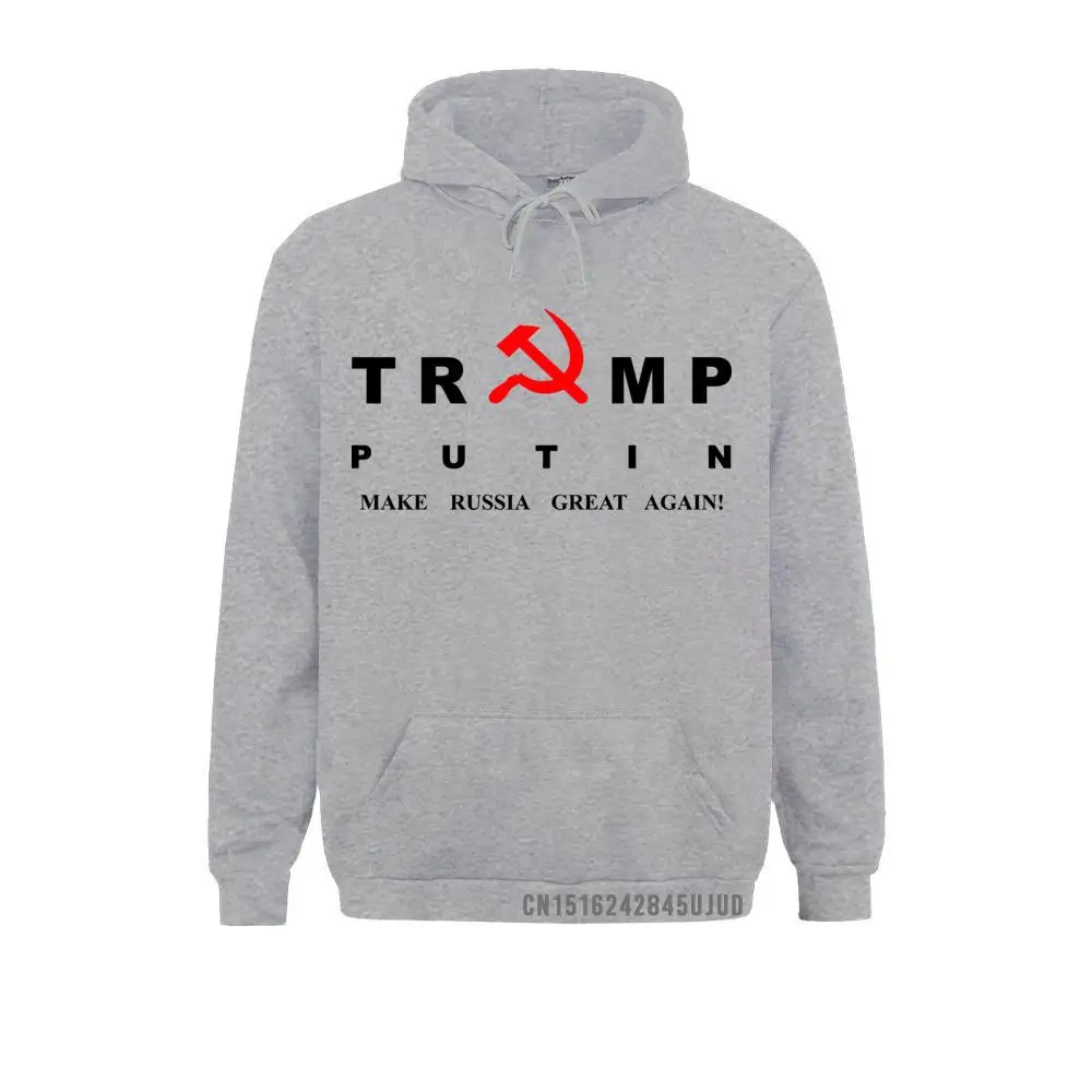 CCCP Communism USSR Soviet Union Donald Trump Vladimir Putin Make Russia Great Again Hoodie For Men Male Casual Sweatshirt