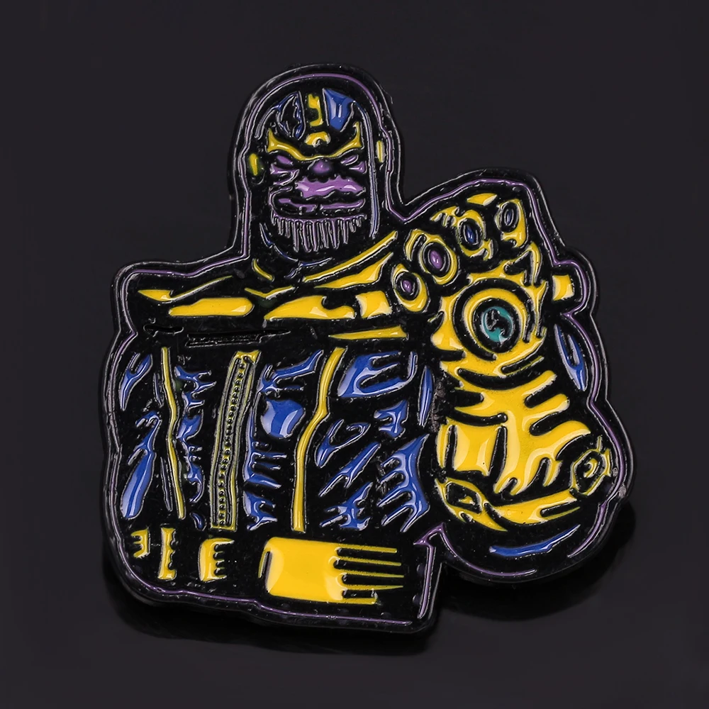 Marvel Cinematic Universe Enamel Brooches Spiderman Captain America Iron Man Thor Hulk Superhero Badges Pins