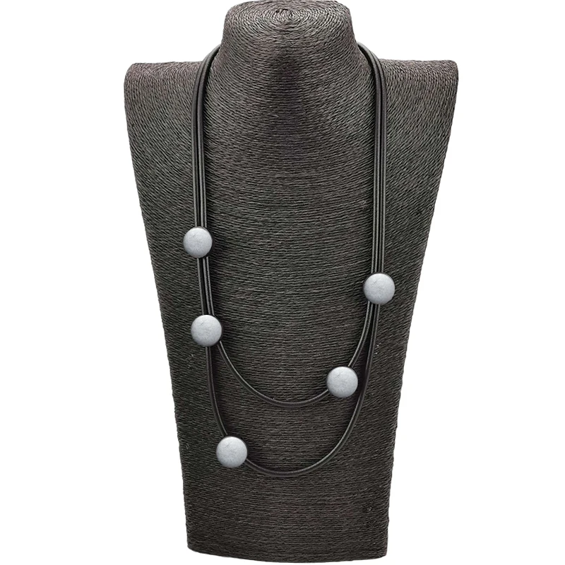 UKEBAY New Gold Color Wood Necklaces Women Choker Necklace Simple Handmade Jewelry Goth Luxury Necklaces Match Sweater Chains