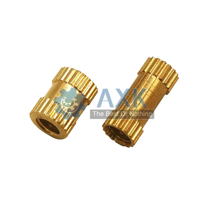 100pcs/50pcs/20pcs m1.4 M2 M2.5 M3 M4 M5 M6 M8 Braas insert nut Injection Molding Brass Knurled Thread Inserts Nuts