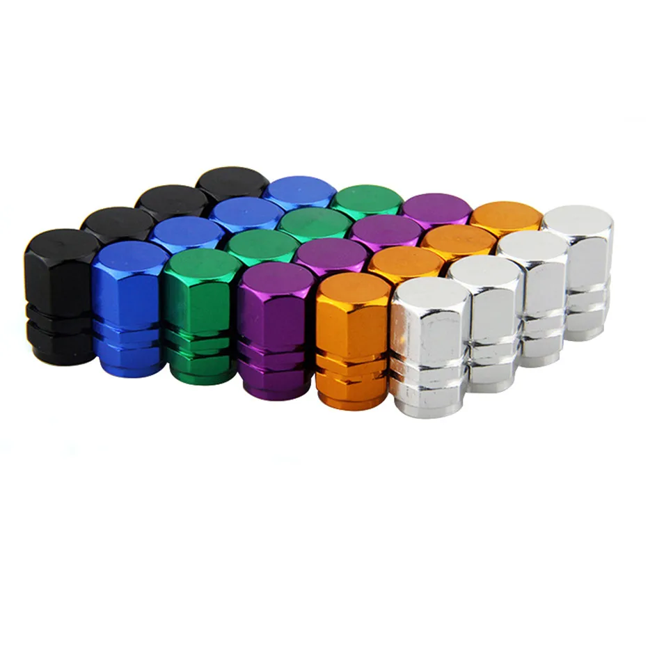 Hot New Colorful Car Moto Bicycle Tire Air Valve Caps Dust Cove Square Universal Aluminum alloy Wheel Air Dust Caps Auto Parts