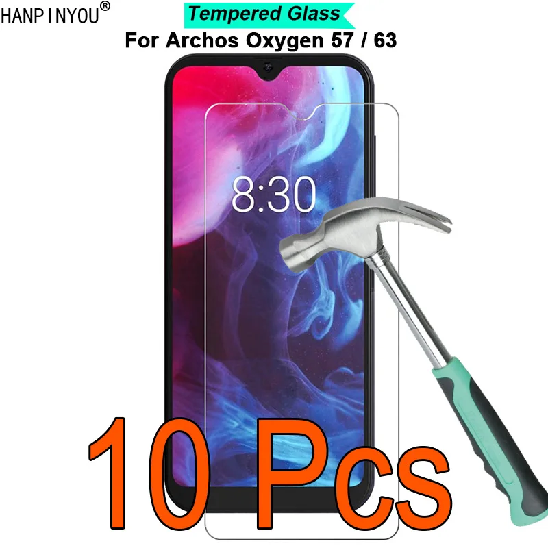 

10 шт./лот для Archos Oxygen 57 / 63 9H твердость 2.5D ультра-тонкая закаленная Защитная пленка для экрана из закаленного стекла