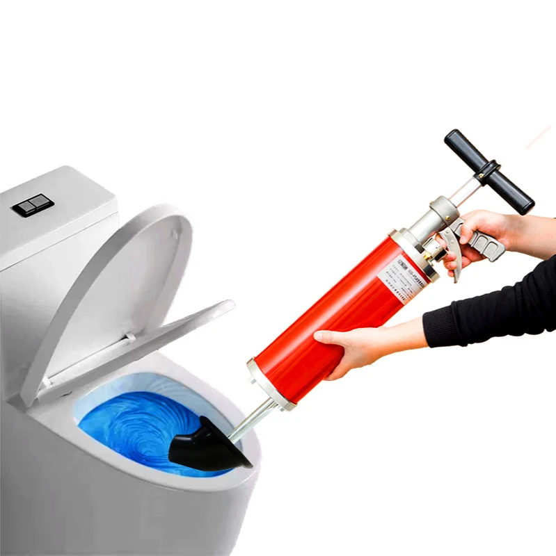 Home High Pressure Toilet Pipe Dredger Manual Drain Pipe Sewer Cleaning Tool