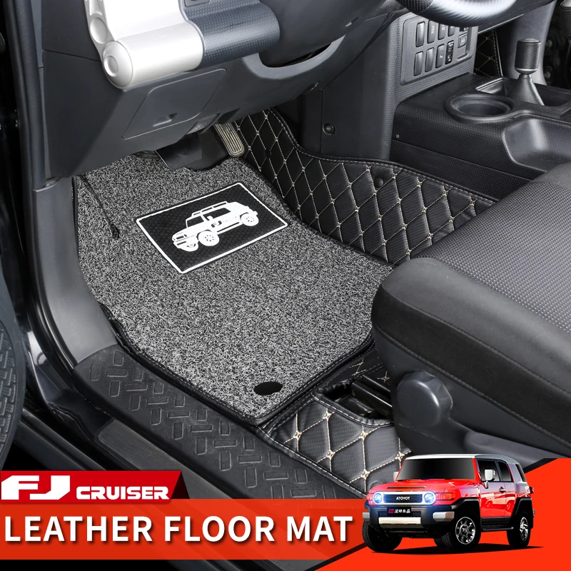 

06-21 Year Toyota FJ Cruiser Accessories Interior Modification Full Encirclement Leather Floor Mat Carpet Protection Cover