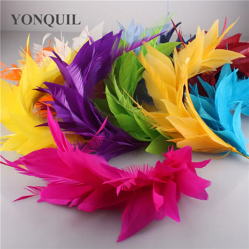 Beautiful Turkey Feather 25-30 CM Wedding Corsages Feathers Craft For Headdress Wedding Bride Hats DIY Hair Accessories