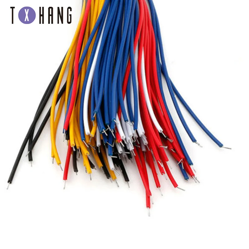 100pcs/Lot Tin-Plated Breadboard Jumper Cable Wire  For Arduino Flexible 20CM Two Ends PVC Wire Electronic 5 diy electronics