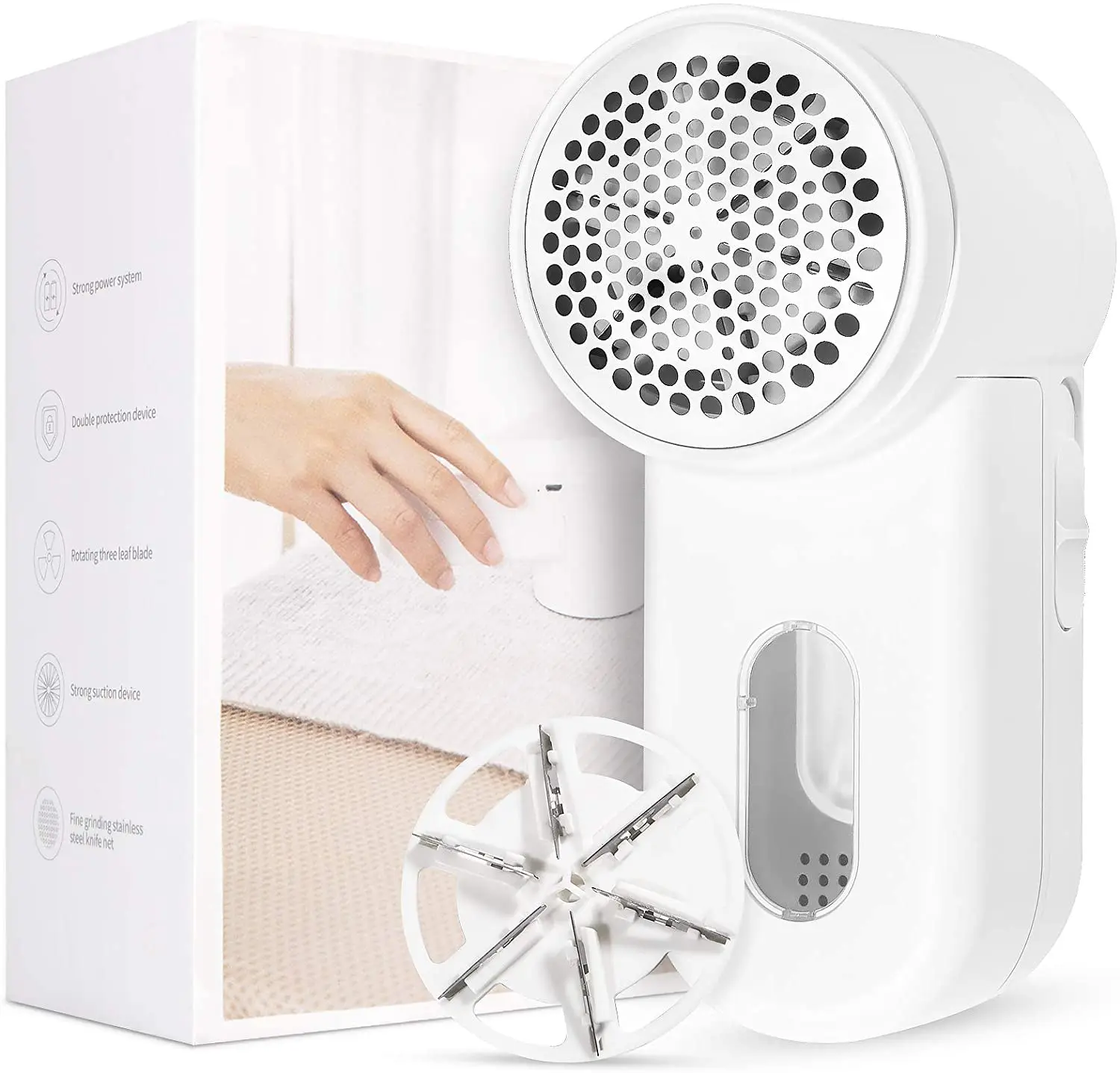 Fabric Shaver Electric Portable Clothes Hair Ball Trimmer With Six Blades For Efficient Hair Ball Removal With Usb Charging