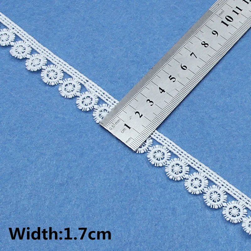 5yards White Cotton Embroidered Lace Trim Ribbons Fabric DIY Sewing Handmade Craft Materials Clothes Home Decoration