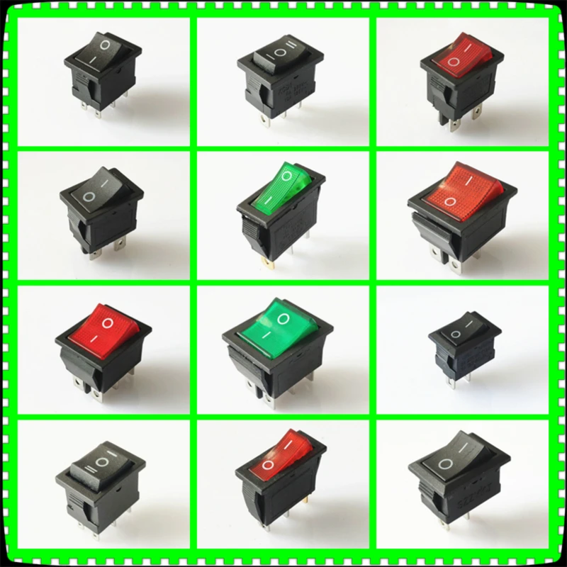 

SPST KCD 3PIN 6PIN On/Off Square Rocker Switch DC AC 16A/250V Car Dash Dashboard Plastic Switch Dropshipping Sell at a loss
