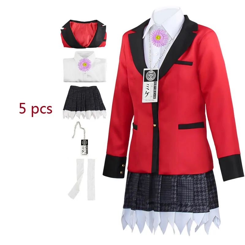 Anime Yumemite Yumemi Cosplay Costume Compulsive Gambler School Uniform Yumemi Wigs Halloween Woman Party Costumes