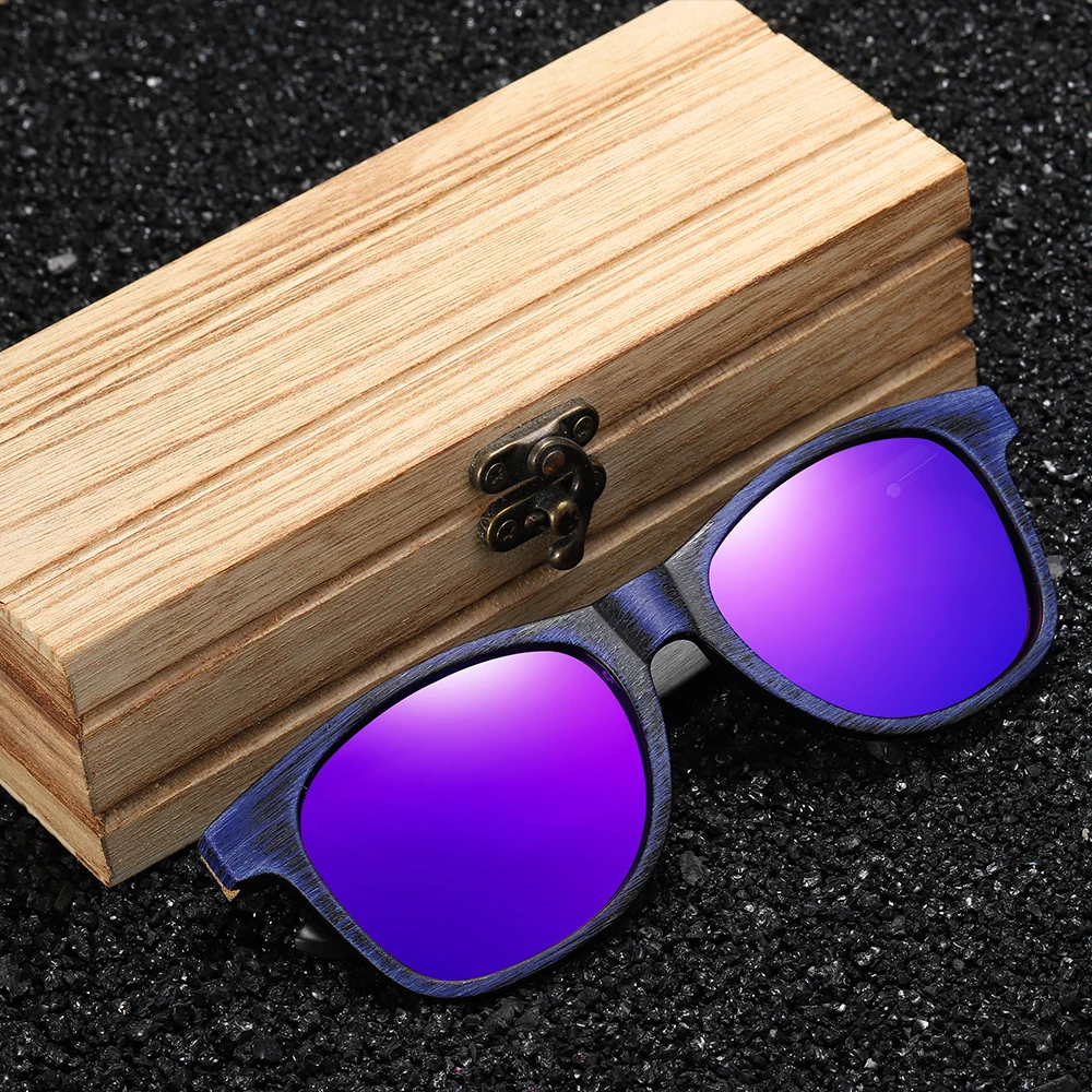 EZREAL Handmade Bamboo and Wood Sunglasses Polarized Protection Men's Sunglasses Global Hot Simple With Wooden Sunglasses Box