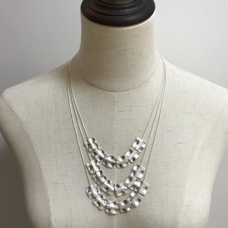 Boho Vintage Triple Layered Snake Chain Necklace for Women