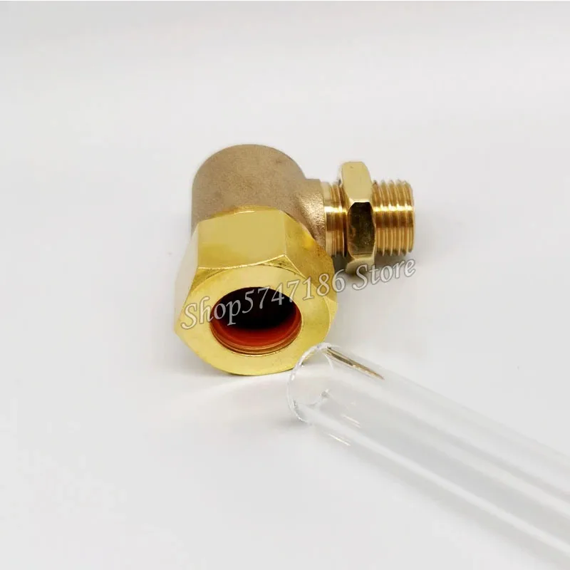 Boiler Liquid Level Gauge Water Level Gauge Copper Joint Glass Tube Boiler High Temperature Water Level Display