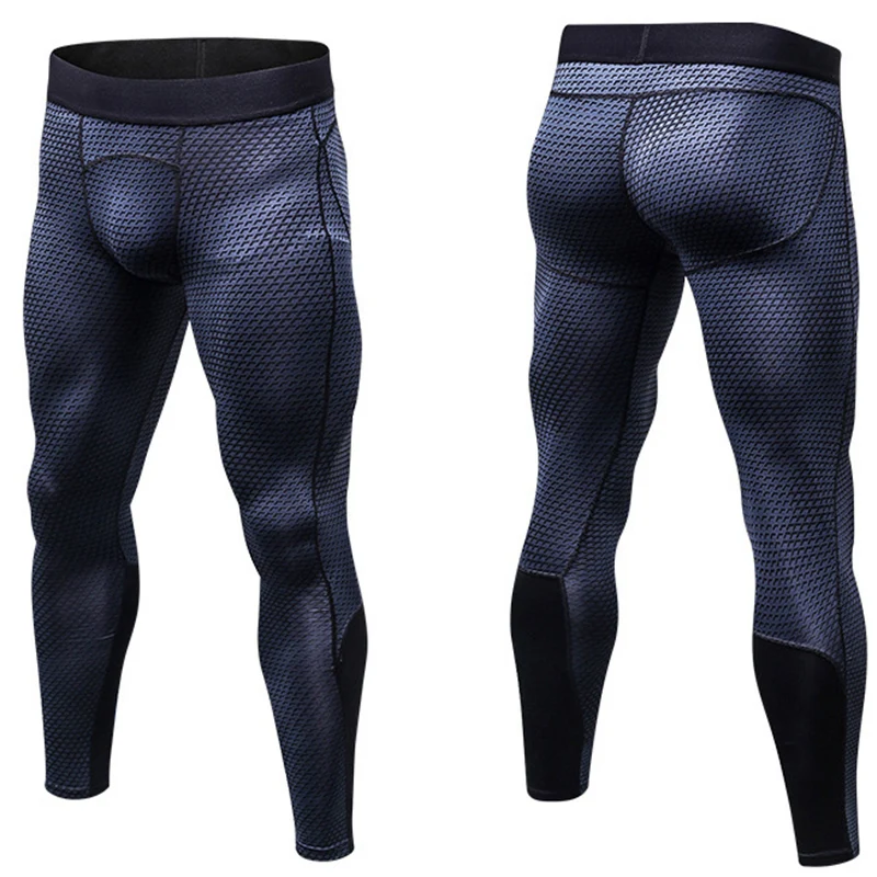 NEW Quick Dry 3D Printed Running Tights Men Compression Sportswear Leggings Gym Fitness Pants Workout Training Bottoms Customize