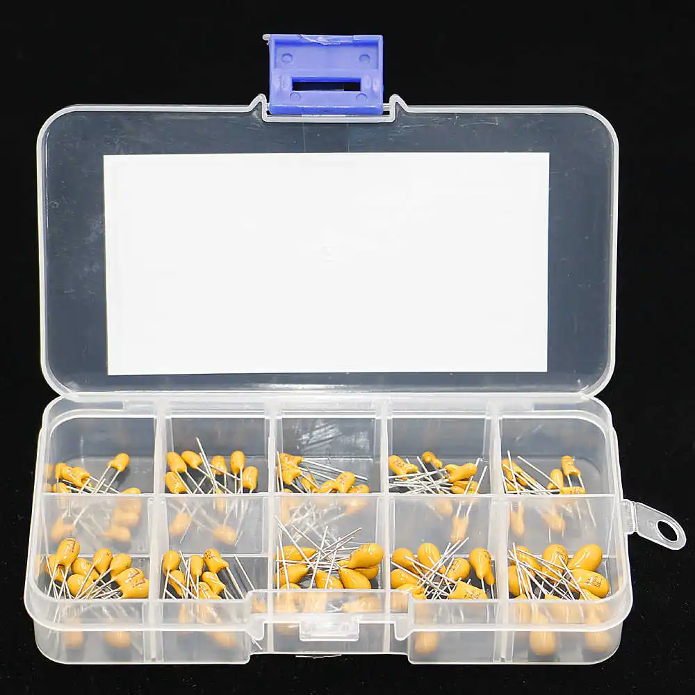 

100Pcs 10Value 16V Tantalum Capacitor Assorted Kit Box Assorstment