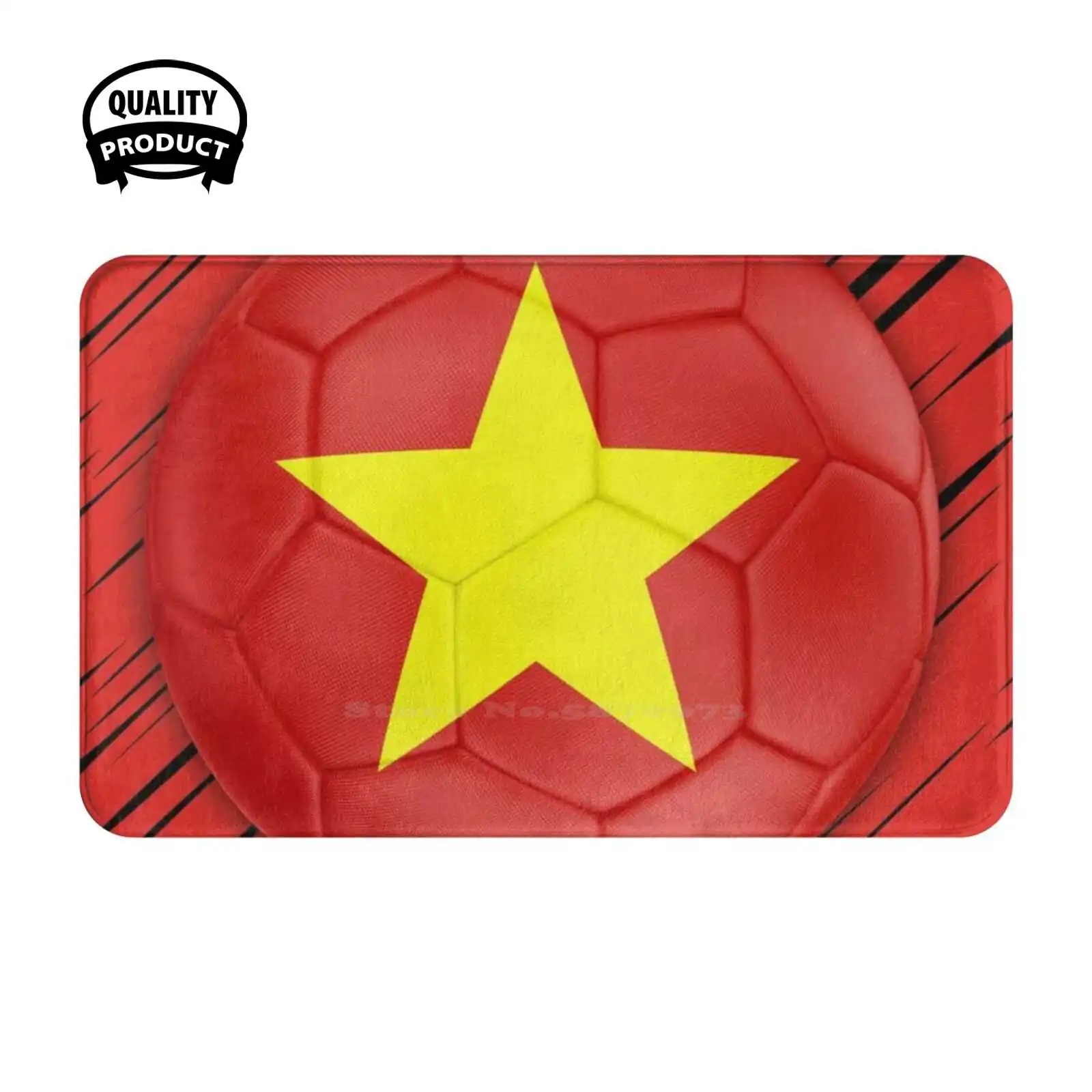 Vietnam Football Flag Soft Cushion Home Carpet Door Mat Car Rug Vietnamese National Flag Competition Sports Futbol Player