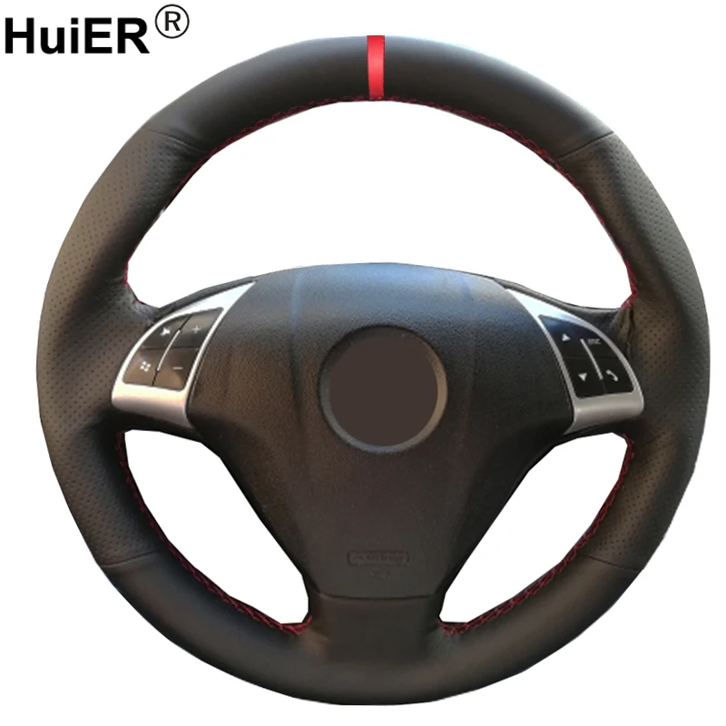 Hand Sewing Car Steering Wheel Cover For Fiat Punto Bravo Linea 2007- 2020 Qubo Doblo 2008- 2015 Combo 12-18 Grande Punto 05-20