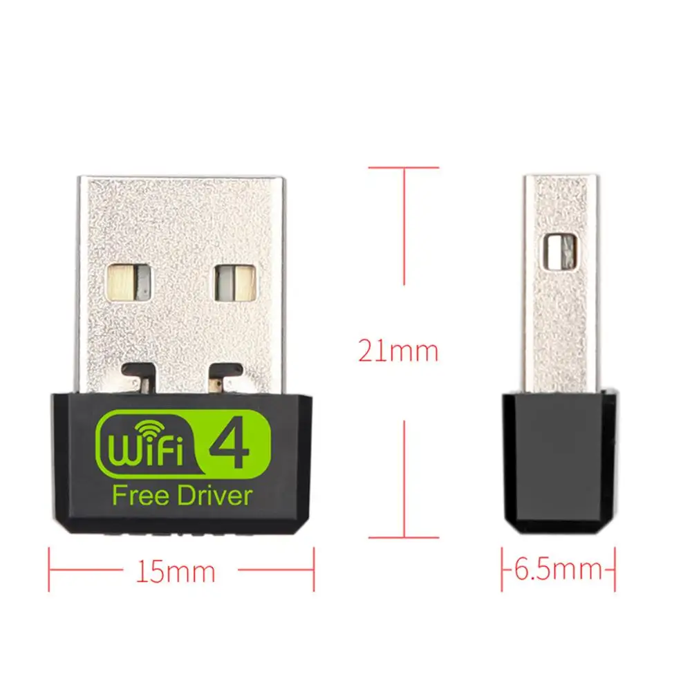 Miniadaptador WiFi de 150Mbps, controlador USB gratuito, Dongle, tarjeta de red Ethernet, receptor inalámbrico Wi-Fi para PC de escritorio y portátil