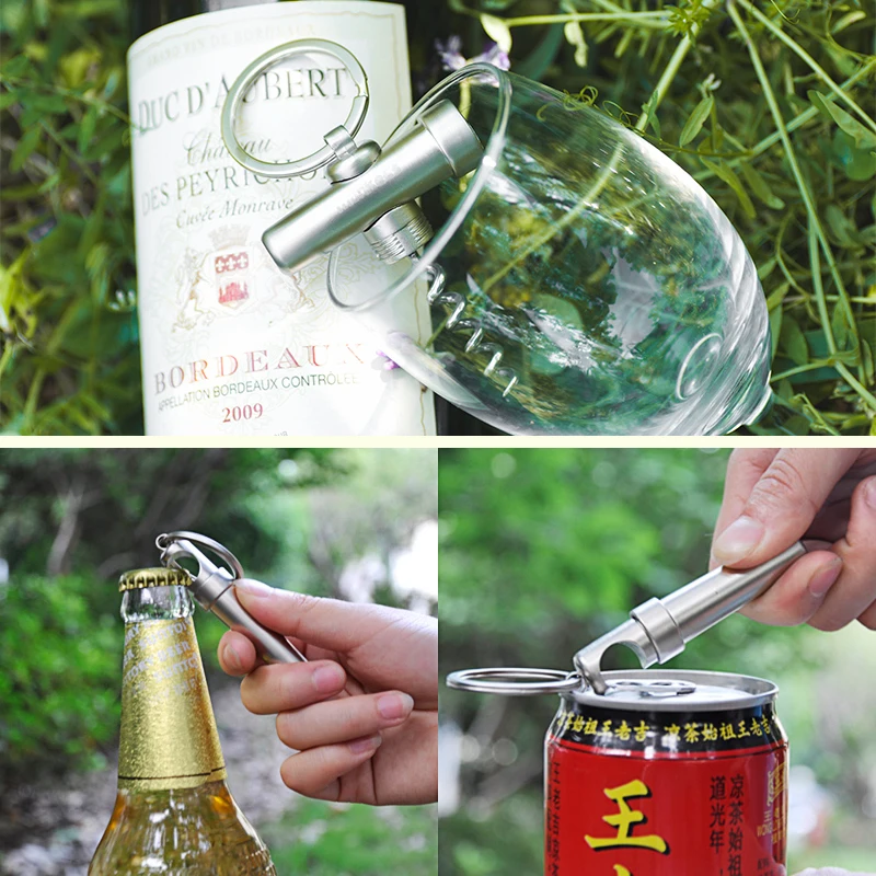 Di Động Mini Đa Chức Năng Mở Nắp Chai Rượu Vang Dụng Cụ Mở Bia Gỗ Pin Nút Chai Tẩy Nhà Bếp Và Thanh Phụ Kiện Nhiều Phong Cách