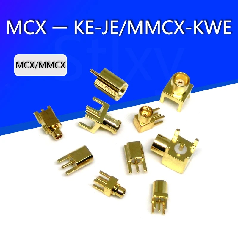 MCX-KE/MMCX-JE female straigh Jack RF Coaxial Connector Adapter for PCB mount / Edge PCB Mount RP-MCX/MMCX StLXY