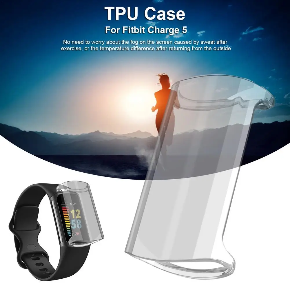 For Fitbit Charge 2 3 4 5 Case TPU Silicone Protective Clear Case Cover Shell For Fitbit Charge 5 Smart Watch Band Accessories