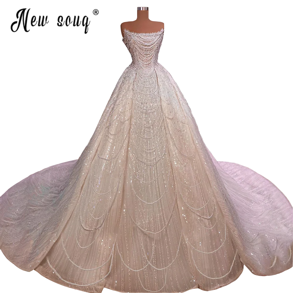 New Fashion Ball Gown Wedding Dresses Luxury Women Bridal Gowns Dubai Vestidos De Noiva Classic Quinceanera Dresses Plus Size