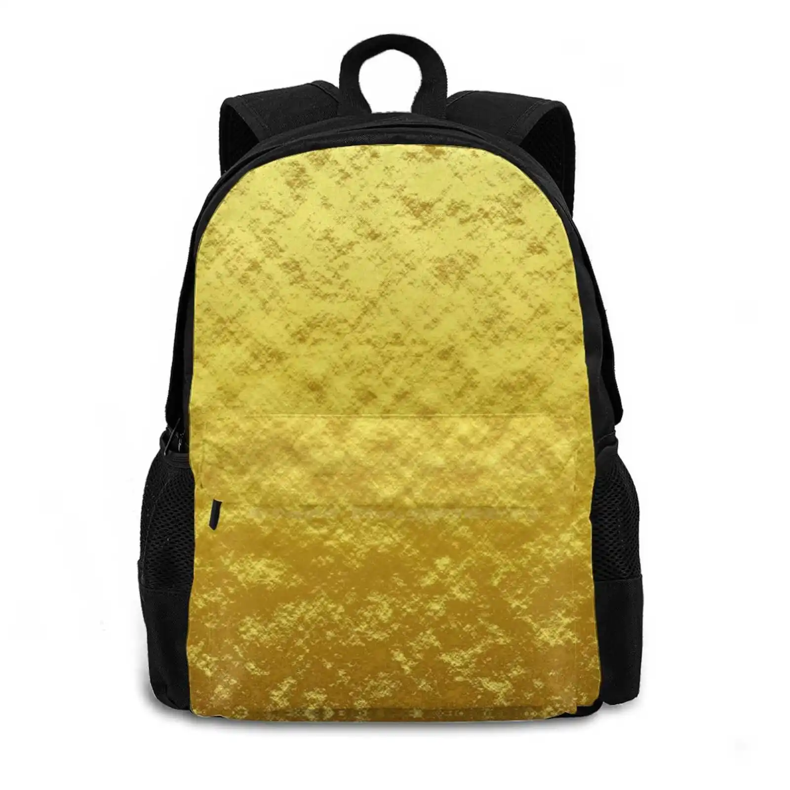 Yellow Bg Fashion Travel Laptop School Backpack Bag Texture Background Gold Pattern Abstract Structure Yellow Lovely Beautiful