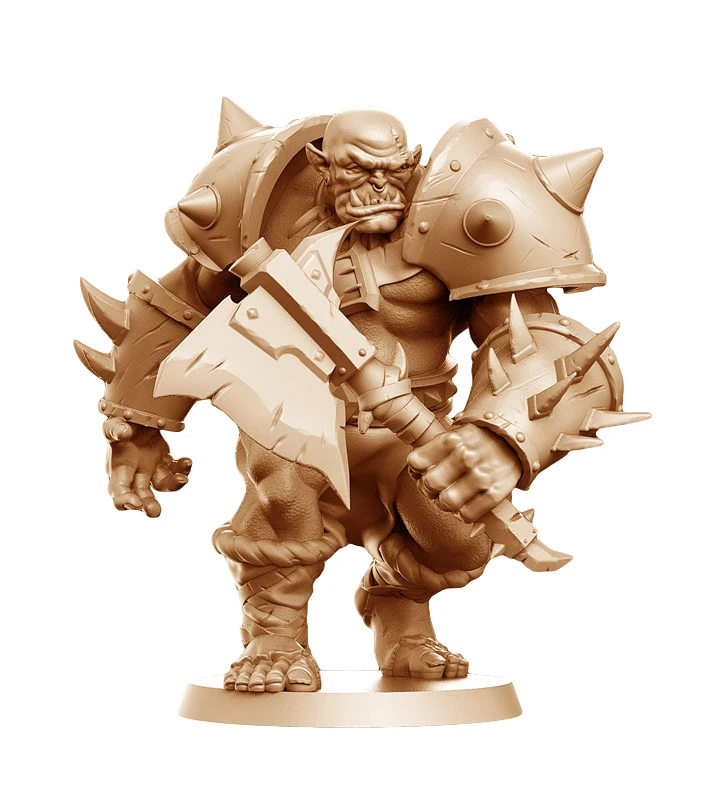 56mmm 38mm Resin Model Kits Orc Chieftain Lord Warrior Figure Unpainted No Color RW-962