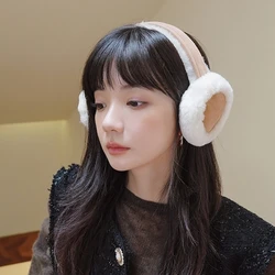 2021 Pele De cordeiro Quente Earmuffs Inverno Feminino Encantador Estudantes Versão Coreana do Earmuffs Earmuffs Anticongelante пушистые ушки