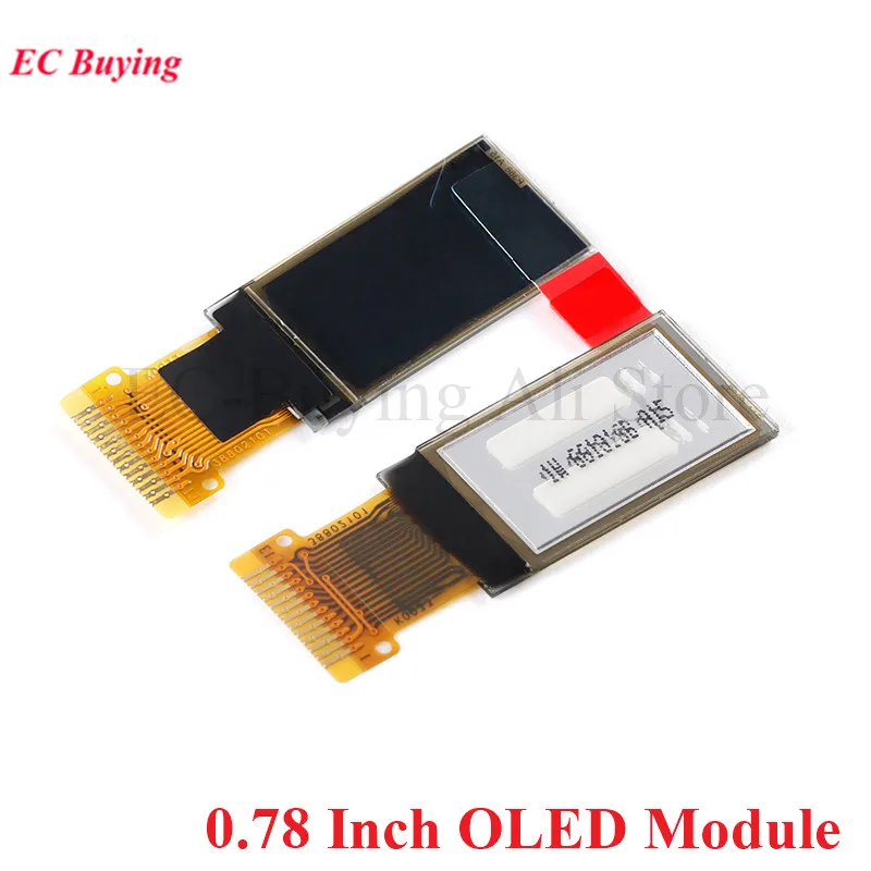 

2pcs/1pc 0.78 Inch OLED LCD Dispaly Module 128x80 0.78" LED Screen White SPI Interface SH1107 Driver for Arduino 3.3V 13 Pin