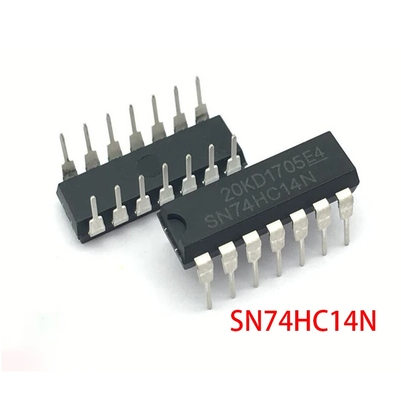 20PCS/LOT 74HC14 74HC14N SN74HC14 SN74HC14 DIP IC DIP-14 Six Schmitt Trigger Inverter New