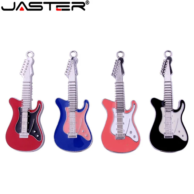 

JASTER NEW Rock and roll electric guitar shape USB Flash Drive music pen drive metal pendrive 4GB 8GB 16GB 32GB memory stick