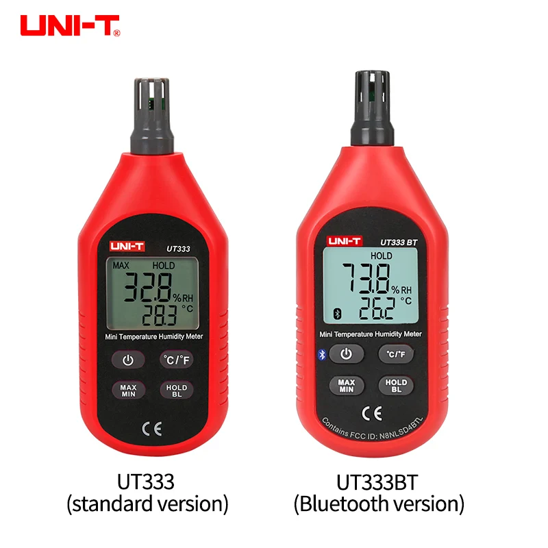 UNI-T Mini Temperature Humidity Meter UT333 Series LCD Digital Display High-accuracy Thermometer Hygrometer Environmental Tester