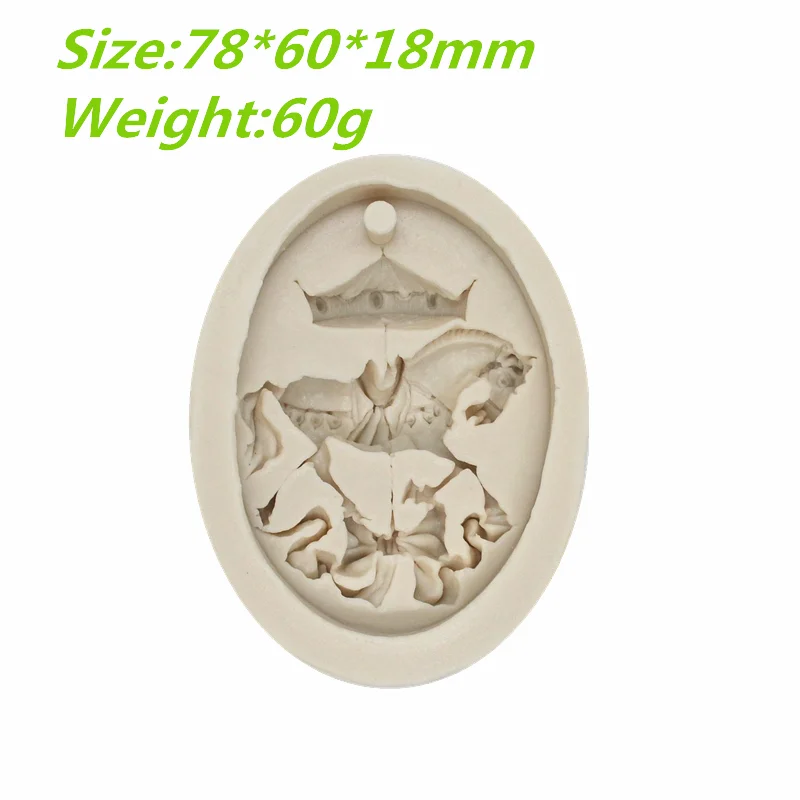 Carousel Silicone Mold Horse Cake Lace Decoration DIY Design Chocolate Pastry Dessert Fondant Mold Resin Kitchen Tool For Baking