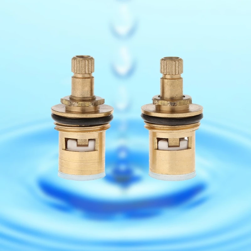 2 Pcs Faucet Replacement Brass 1/4 Turn G1/2\