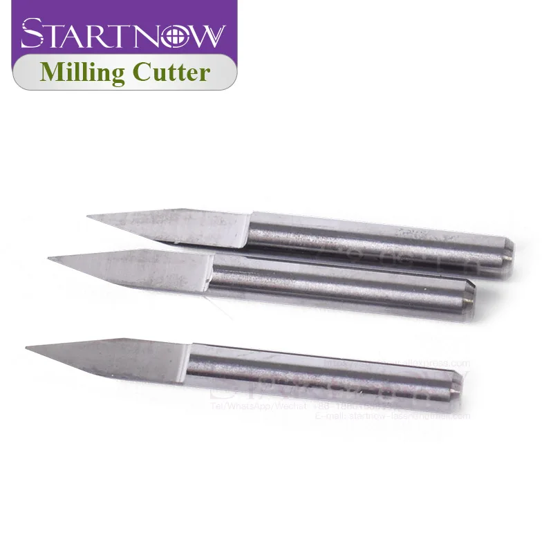 Startnow 10PCS Milling Cutters For PCB Wood Board PVC Acrylic ABS Flat Bottom Engraving Cutter Bits CNC Router Bit End Mills