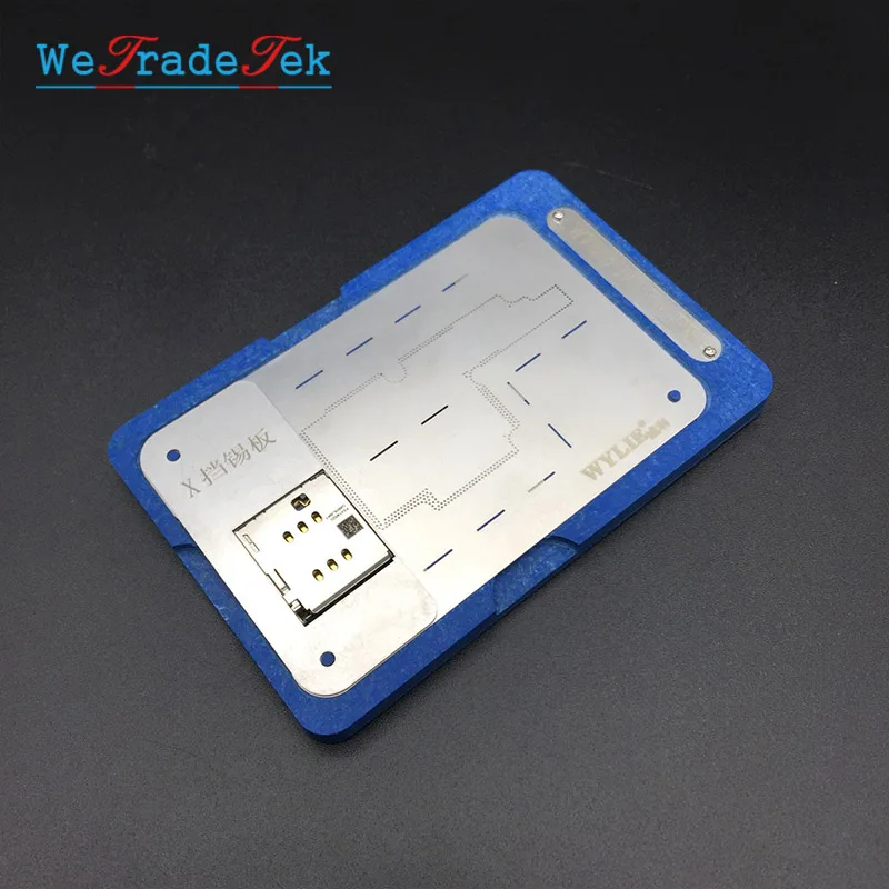 Placa-mãe plataforma de camada intermediária para reballing phone x, plataforma de reparo com pasta de solda & estêncil de reballing