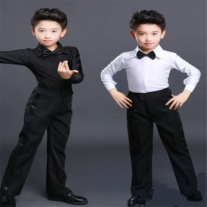 New Boy Latin ballroom Dance Set Costume Children Latin Shirt Suit Rumba Samba Dancewear Latin dance competition clothes