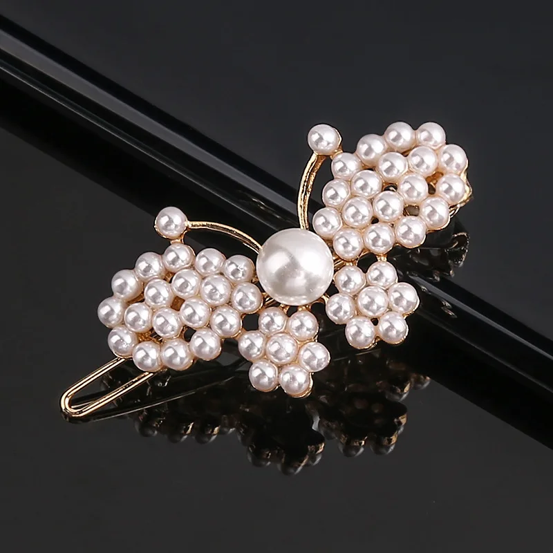 New Pearl Bowknot Side Clip Women Hair Clips Pins Barrette Accessories For Women Girls Hair Hairclip Hairpins Hairgrip Headdress